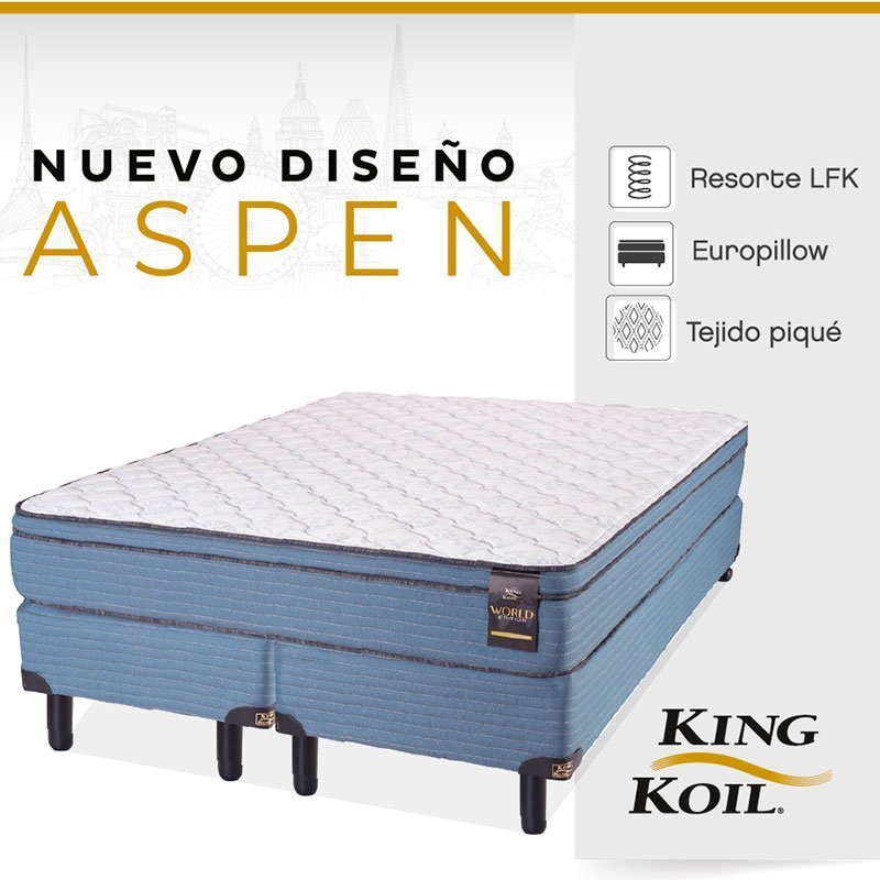 Colchon King Koil Aspen - 1 Plaza 190 x 80 2 Colchon King Koil Aspen - 1 Plaza 190 x 80 - Imagen 2