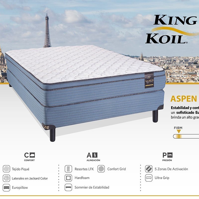 Colchon King Koil Aspen - 1 Plaza 190 x 80 3 Colchon King Koil Aspen - 1 Plaza 190 x 80 - Imagen 3