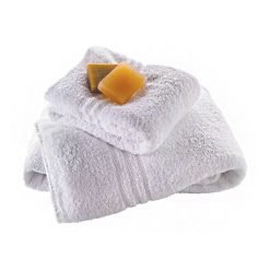 Juego Toalla y Toallon Seclar Clasico Blanco 450 Gramos