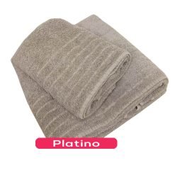 Juego Toalla y Toallon Seclar Platino Elementos Arena 550 Gramos