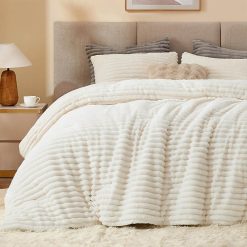 Edredón Plush Reversible Natural - Twin
